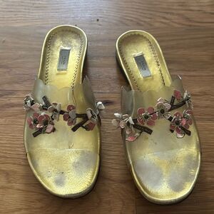 PRADA CHERRY BLOSSOM FLOWER SANDALS